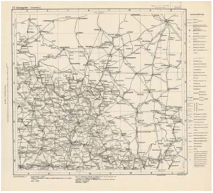 Vojenská pochodová mapa rakousko-uherské monarchie