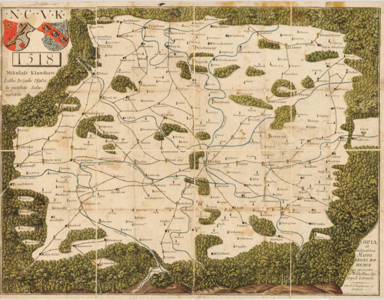 Klaudyánova mapa Čech - kopie